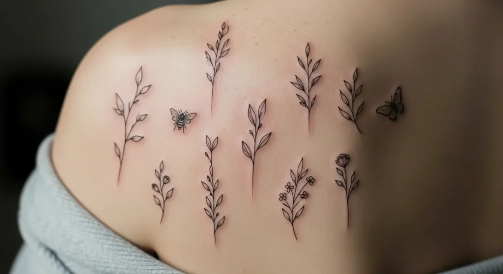 24 Minimal Spring Nature Line Tattoos That Feel Grounded