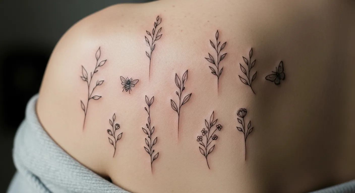 24 Minimal Spring Nature Line Tattoos That Feel Grounded