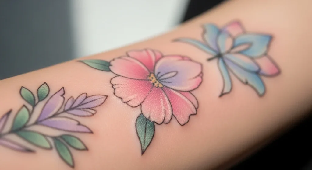24 Soft Spring Color Tattoos That Feel Light and Airy