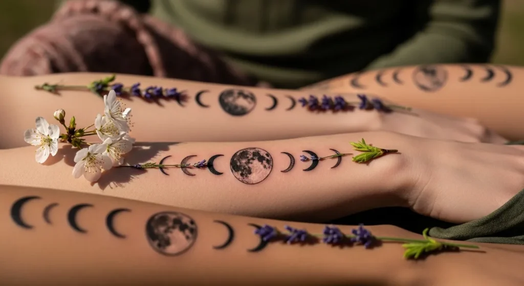 25 Mystical Spring Moon Tattoos That Feel Symbolic