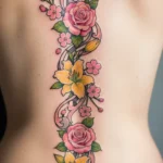25 Stunning Spring Floral Spine Tattoos That Feel Powerful