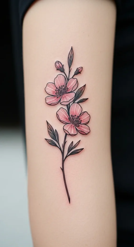 Single Stem Floral Script-Free Design