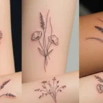 28 Delicate Spring Wildflower Line Tattoos That Feel Artistic