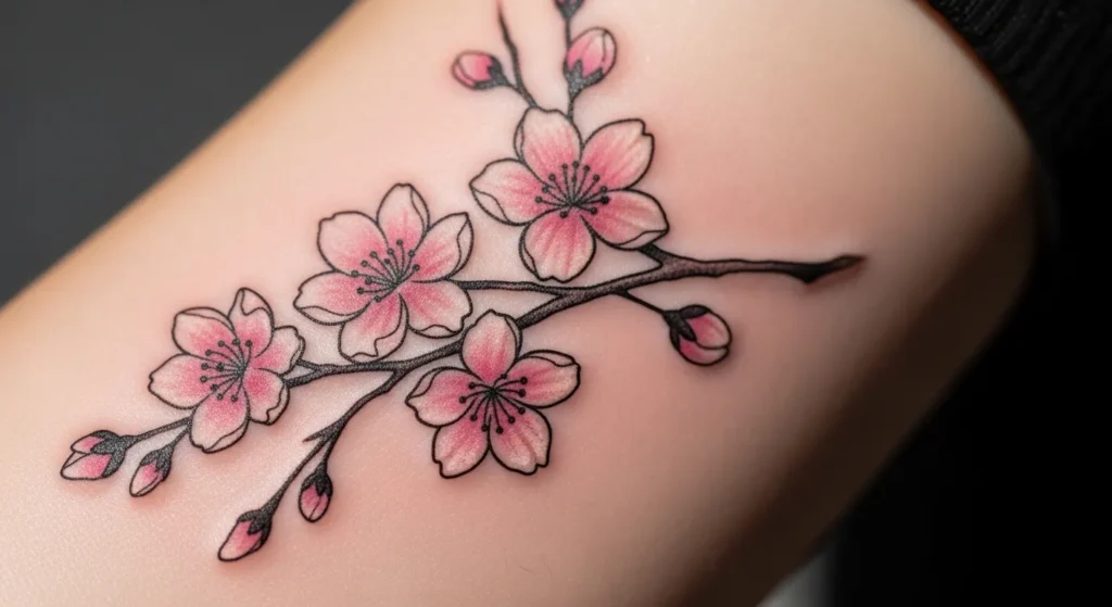 29 Stunning Spring Cherry Blossom Tattoos with Deep Meaning