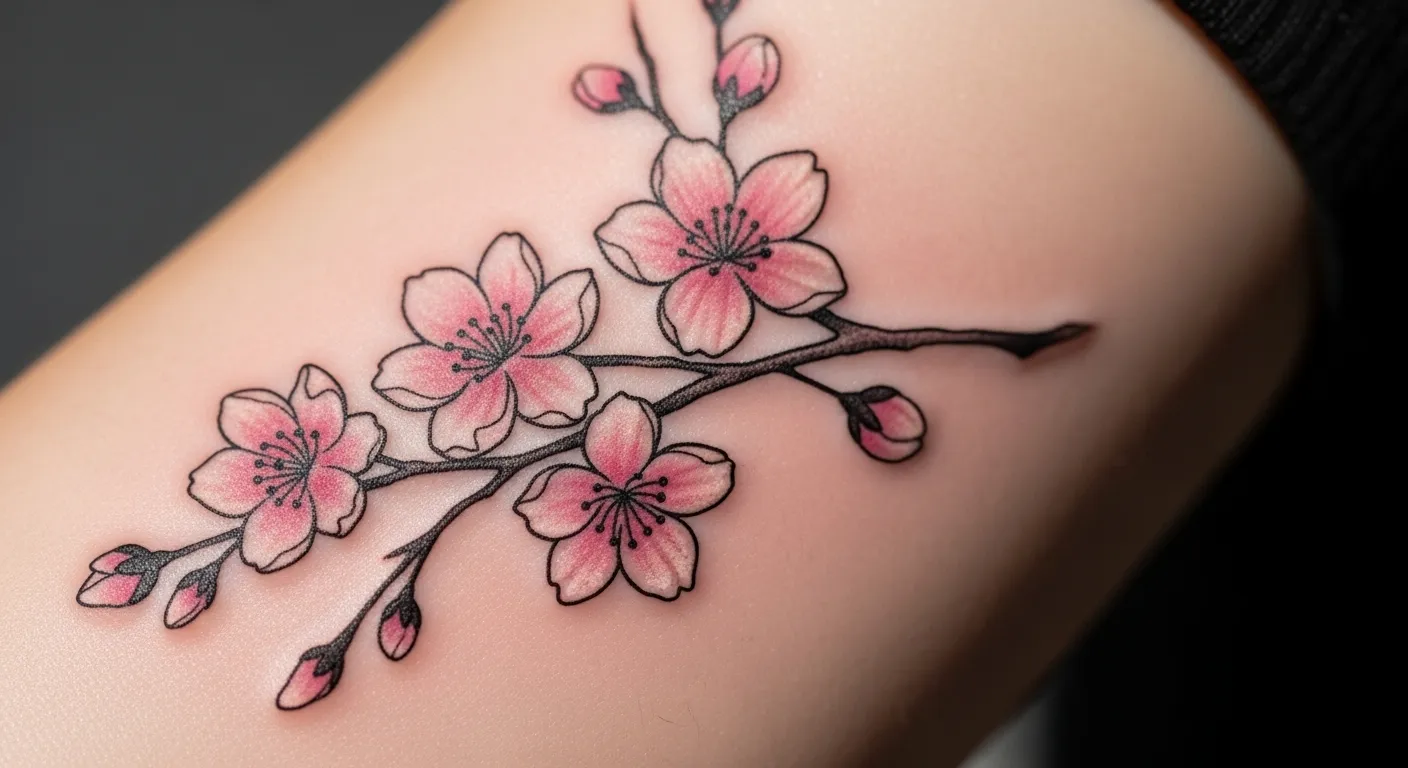29 Stunning Spring Cherry Blossom Tattoos with Deep Meaning