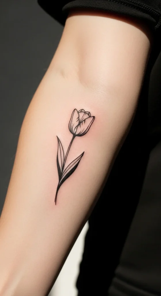 Single Tulip Silhouette