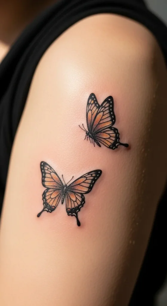 Butterfly Pair Symbolizing Growth