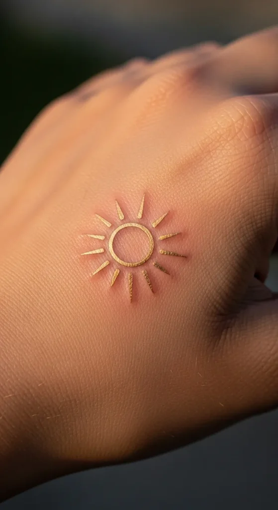 April – Minimalist Sun Symbol