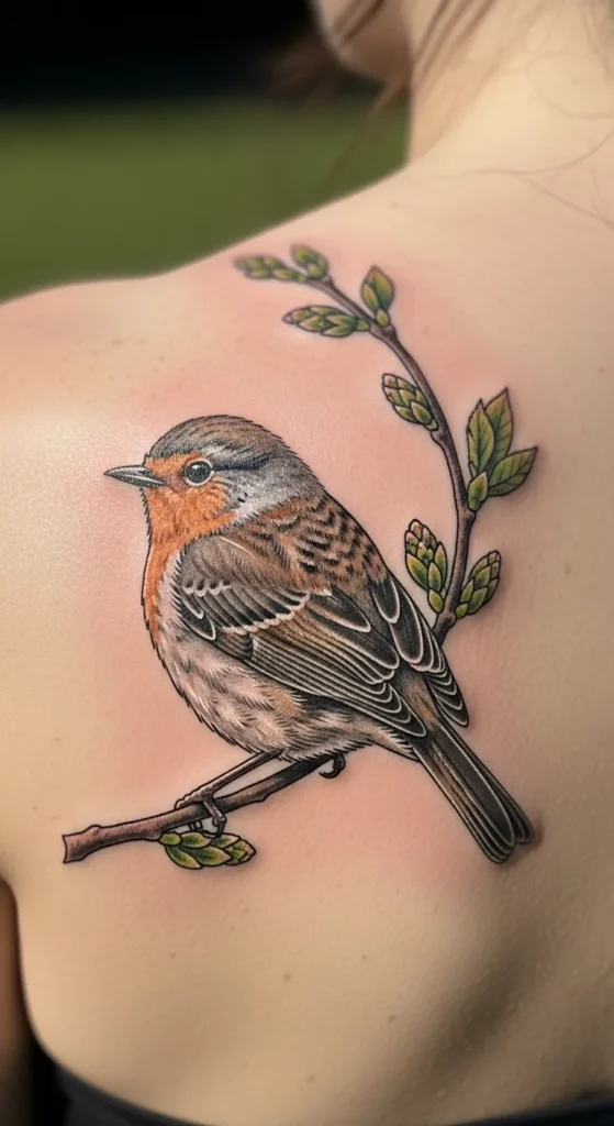 April – Spring Branch and Bird