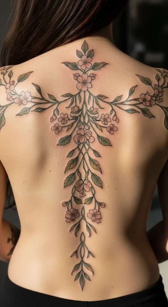 Back Vine Tattoo