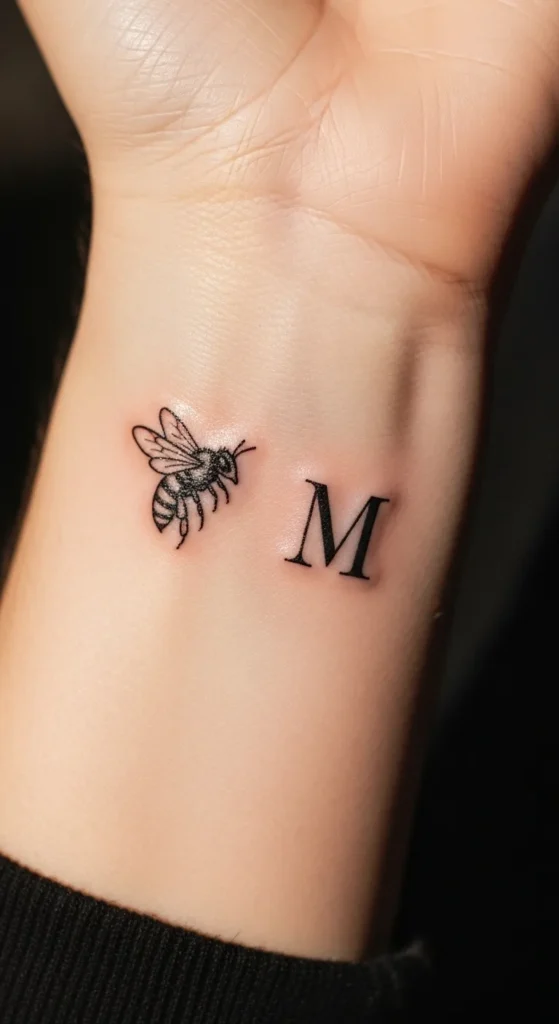 Bee with Initial Letter