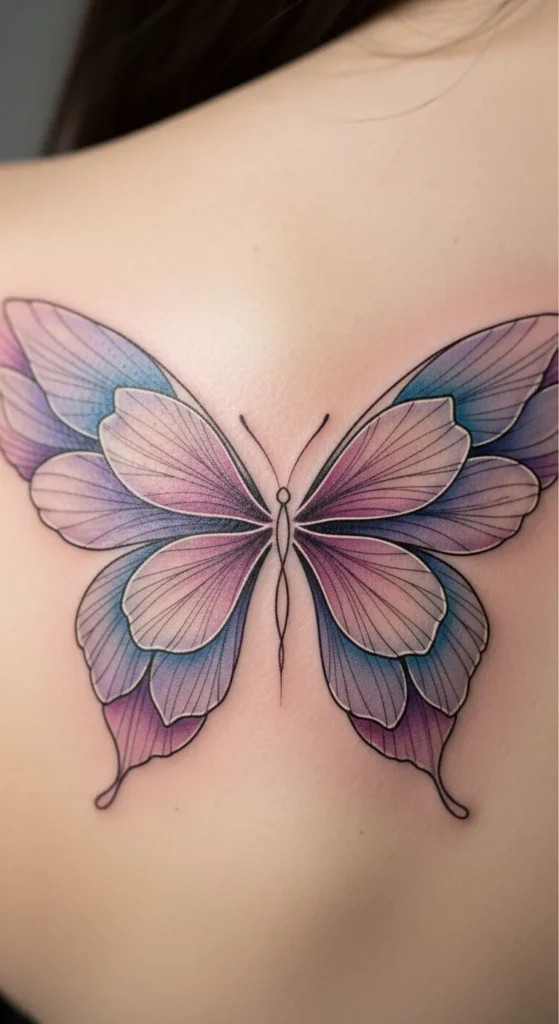 Butterfly with Floral Wings