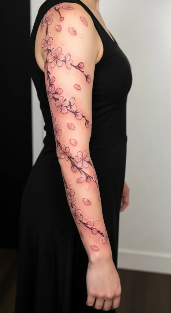 Cherry Blossom Drift Sleeve