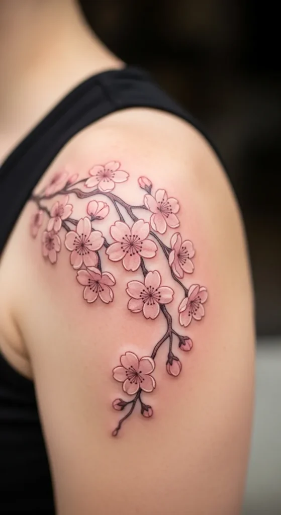 Cherry Blossom Shoulder Cap