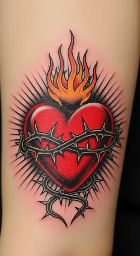 Classic Sacred Heart with Thorns