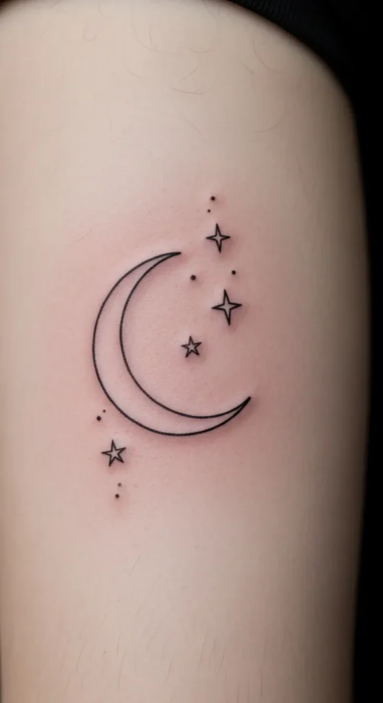 Crescent Moon and Stars