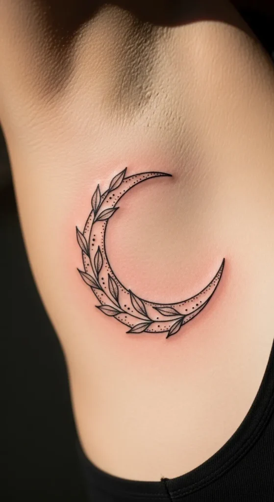 Crescent with Leaves