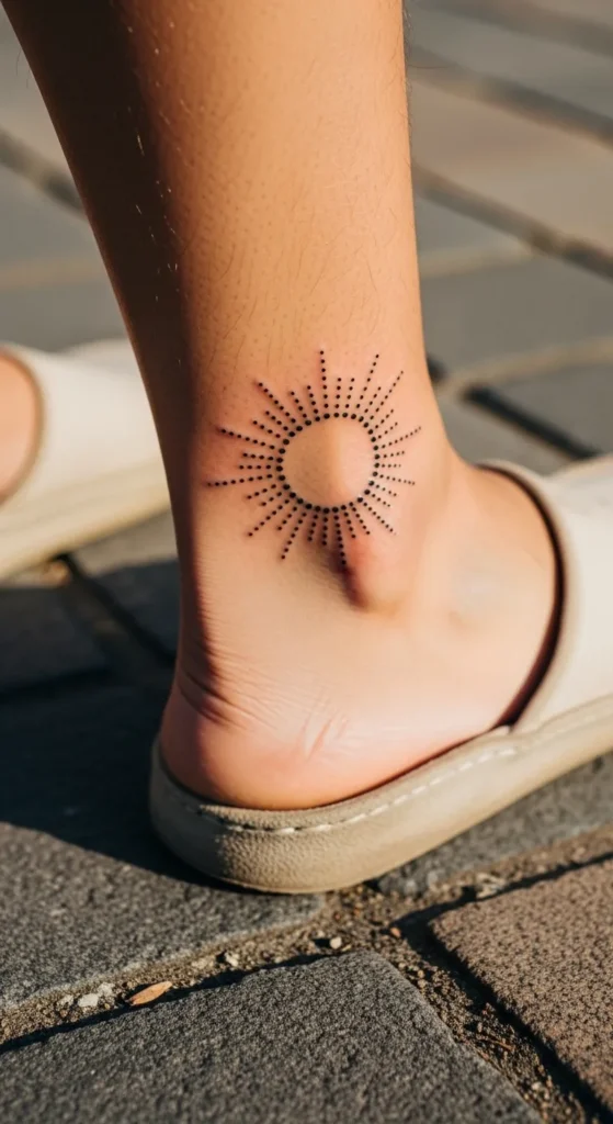 Dotted Line Sun Design