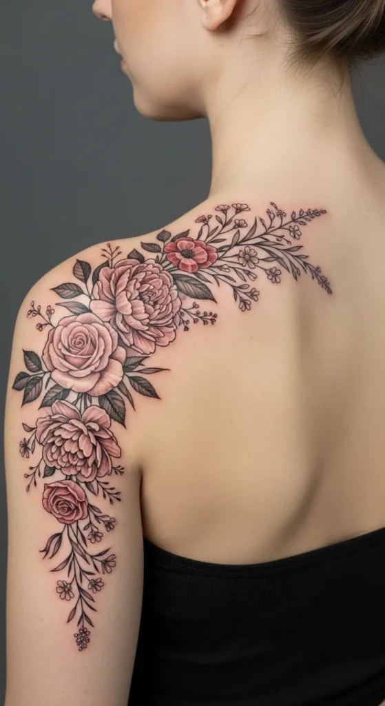 Floral Shoulder Frame