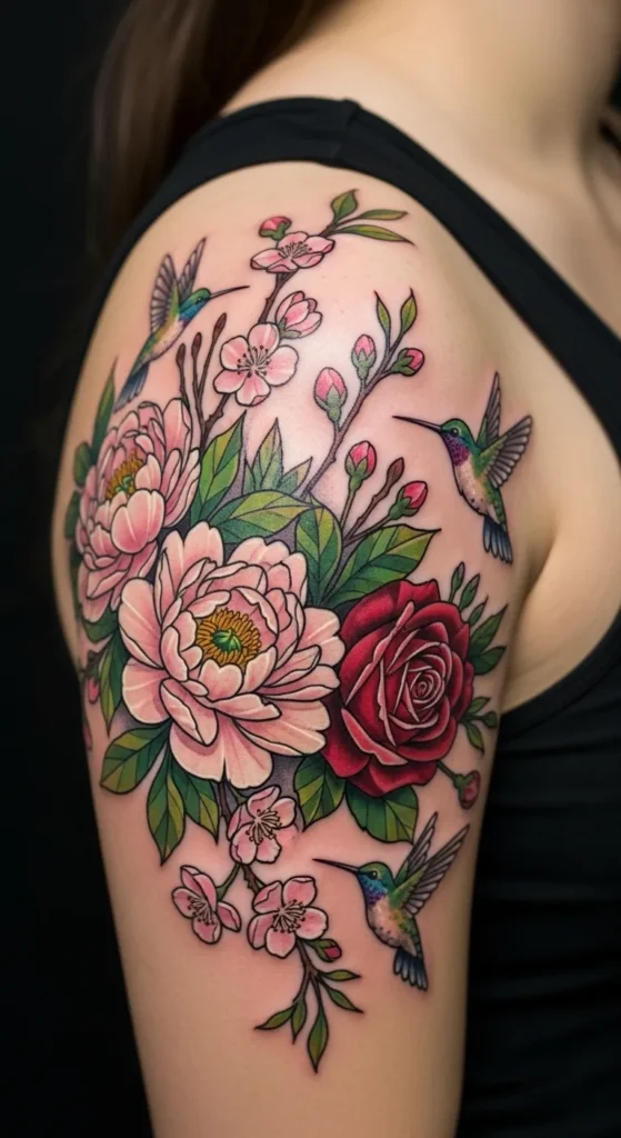 Floral Shoulder Spray