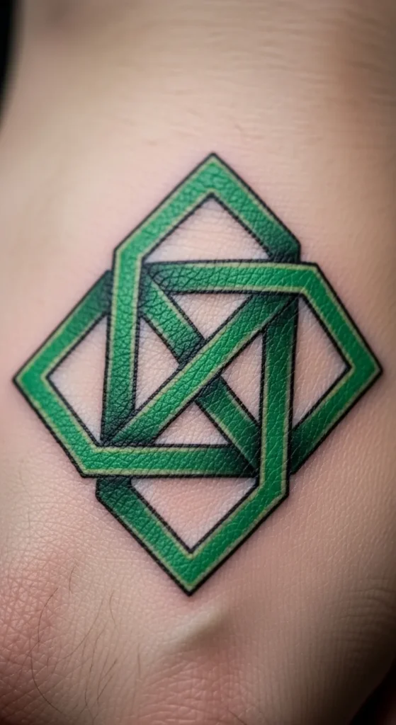 Geometric Interlocking Knots