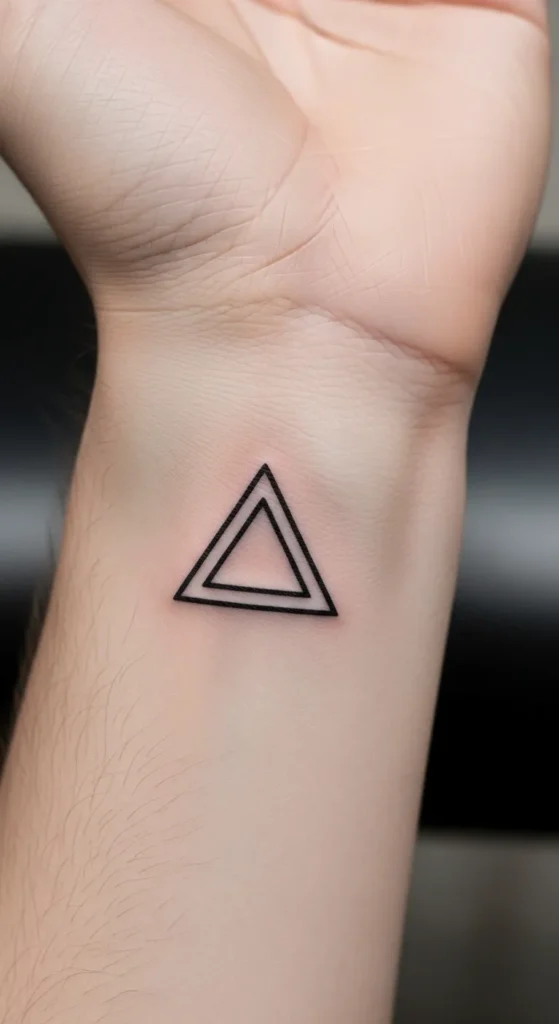 Geometric Triangle Tattoo