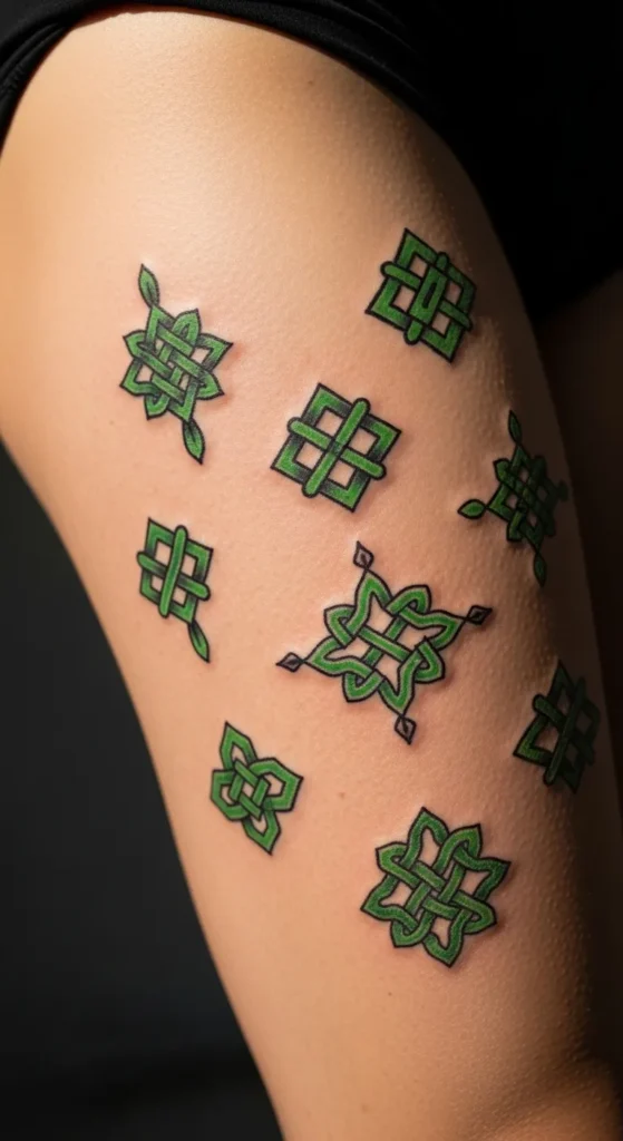 Green Celtic Knot Tattoos