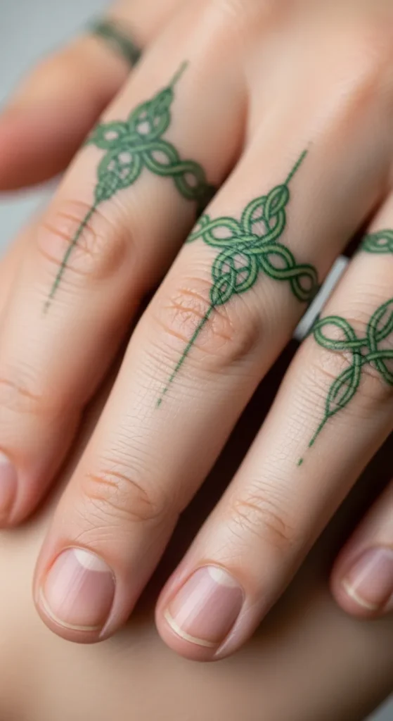 Green Knot Finger Bands