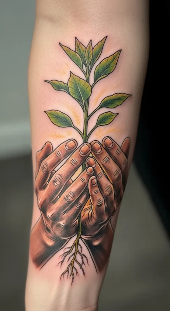 Hand Holding Plant