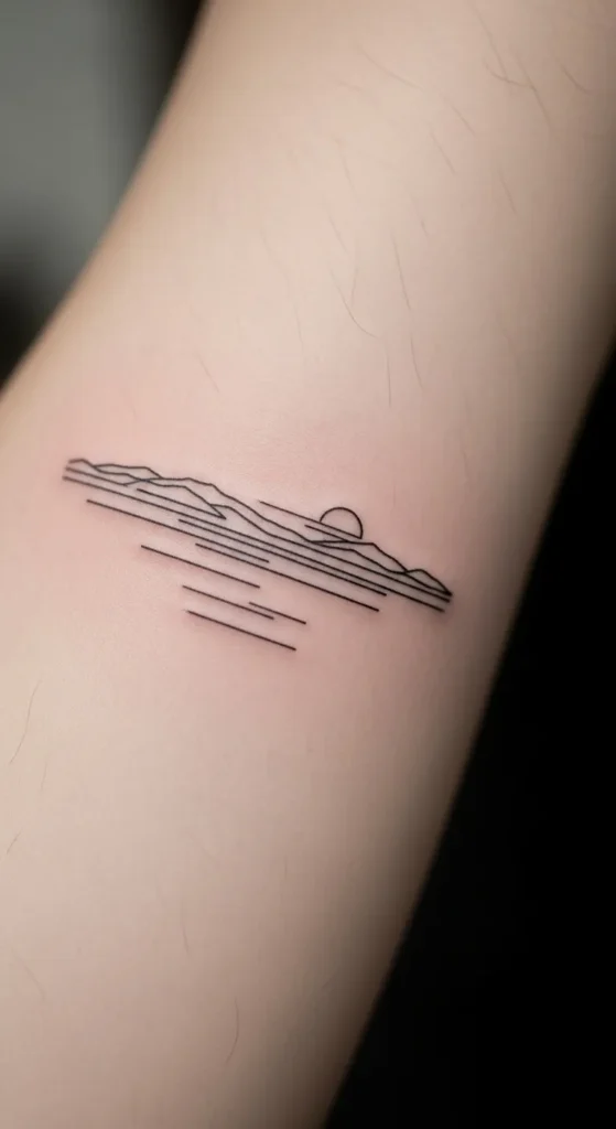 Horizon Line Landscape Tattoo