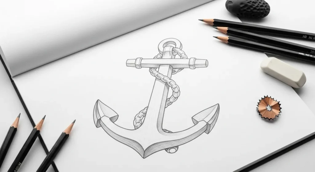 How to Draw Anchor Outline Tattoos That Stay Sharp