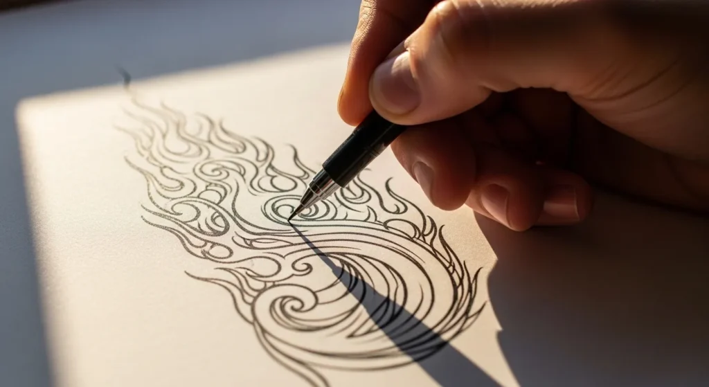 How to Draw Flame Tattoos That Symbolize Passion