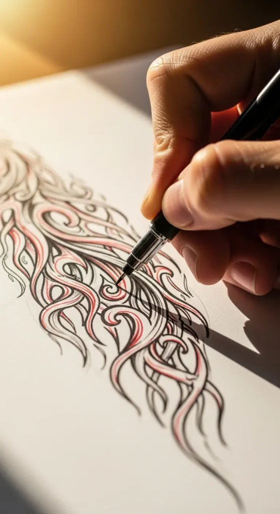 How to Draw Minimal Flame Tattoos