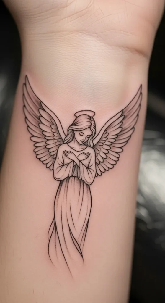 How to Draw Tiny Angel Tattoos