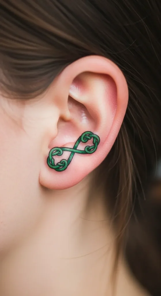 Infinity Knot Behind the Ear