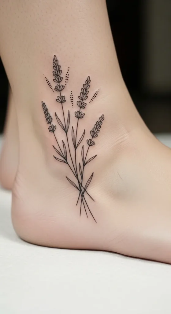 Mini Lavender Ankle Cluster