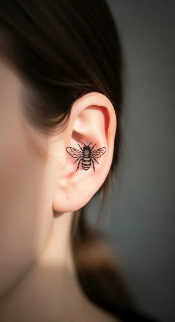 Minimal Bee Behind the Ear