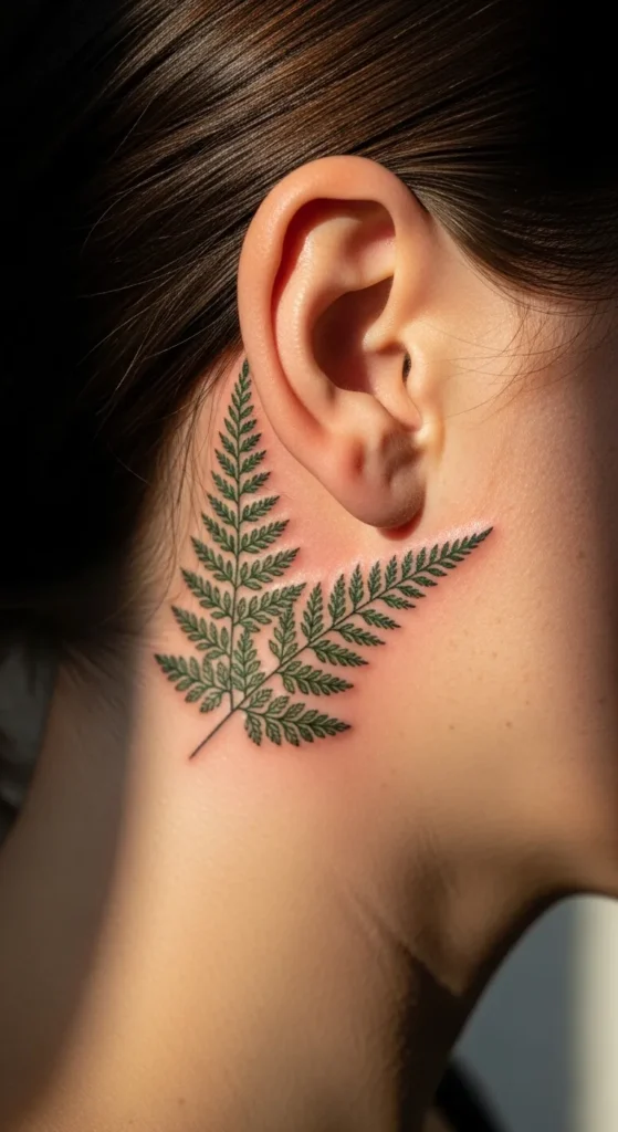 Minimal Fern Behind the Ear