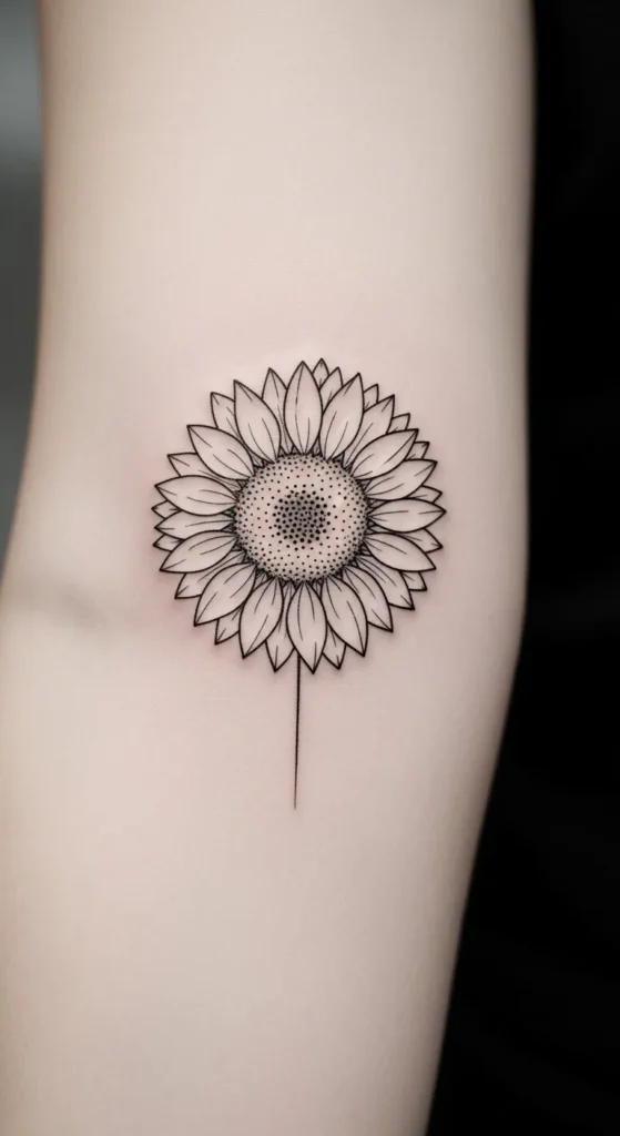 Minimal Sunflower Head