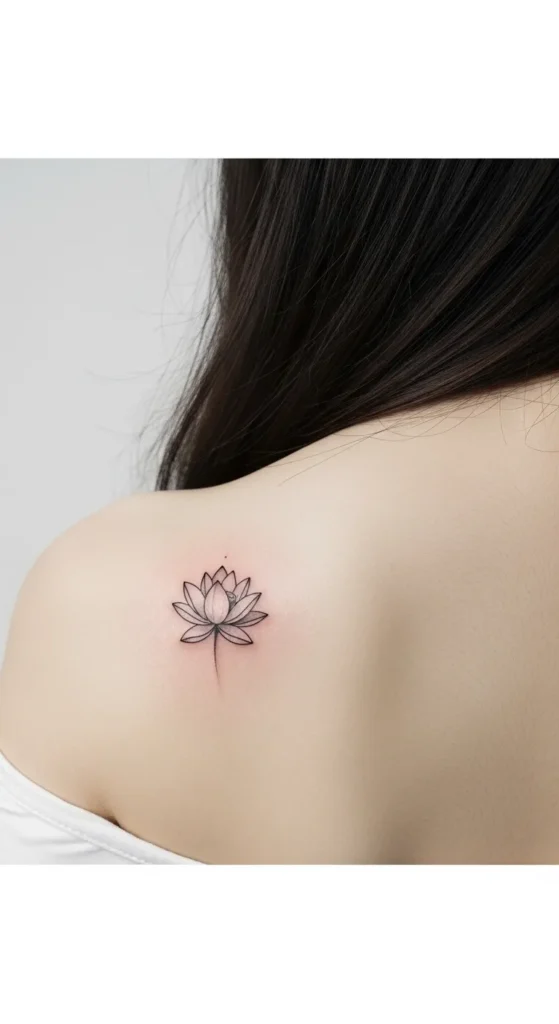 Minimalist Lotus Flower