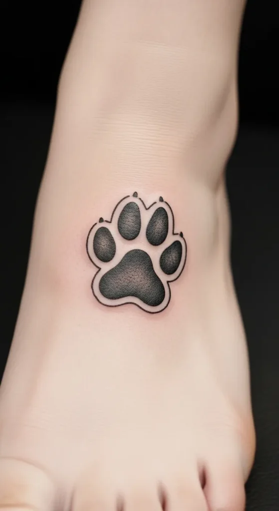 Minimalist Paw Print Tattoo