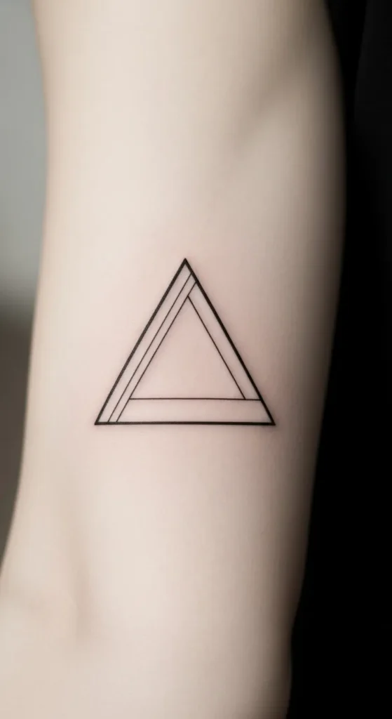 Minimalist Triangle Tattoo