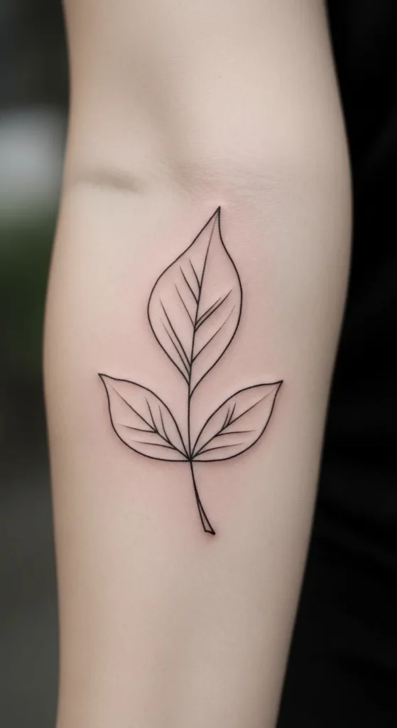 One-Stroke Leaf Design