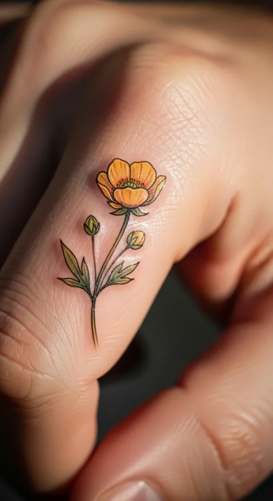Petite Buttercup Finger Detail