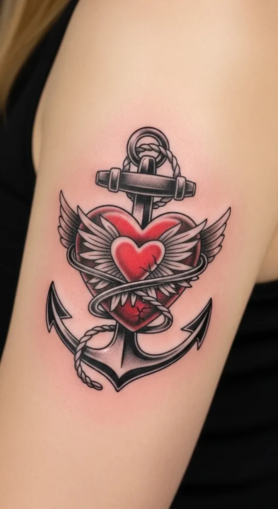 Sacred Heart with Anchor