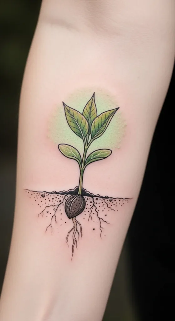 Seedling Breaking Through Earth