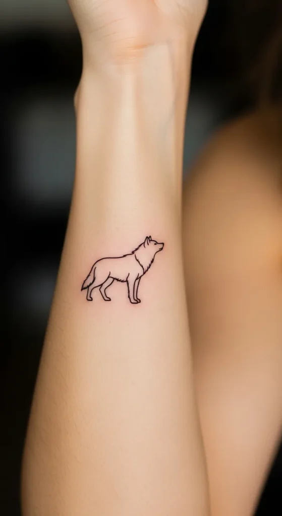 Simple Wolf Silhouette