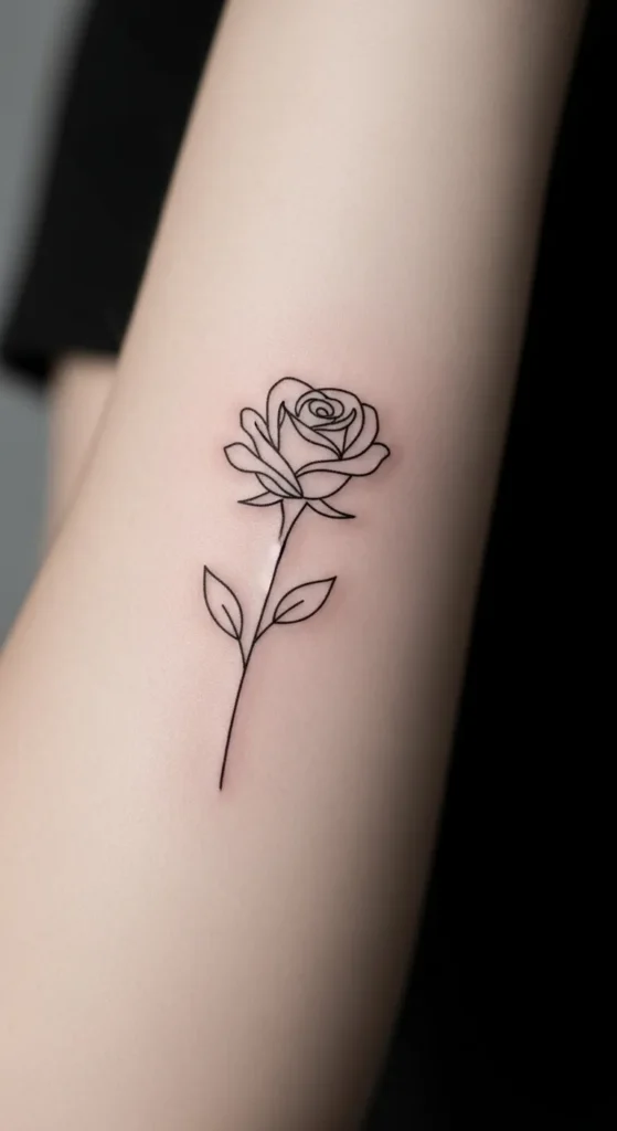 Single Line Rose