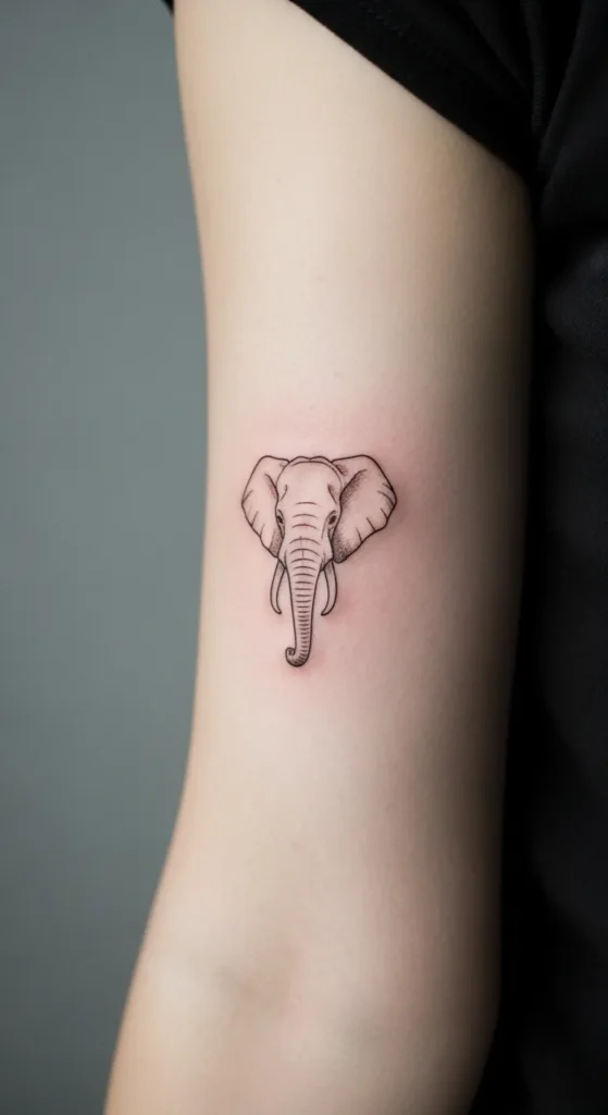  Small Elephant Tattoo
