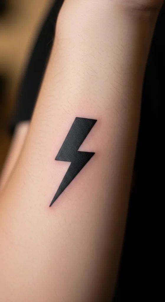  Small Lightning Bolt Tattoo
